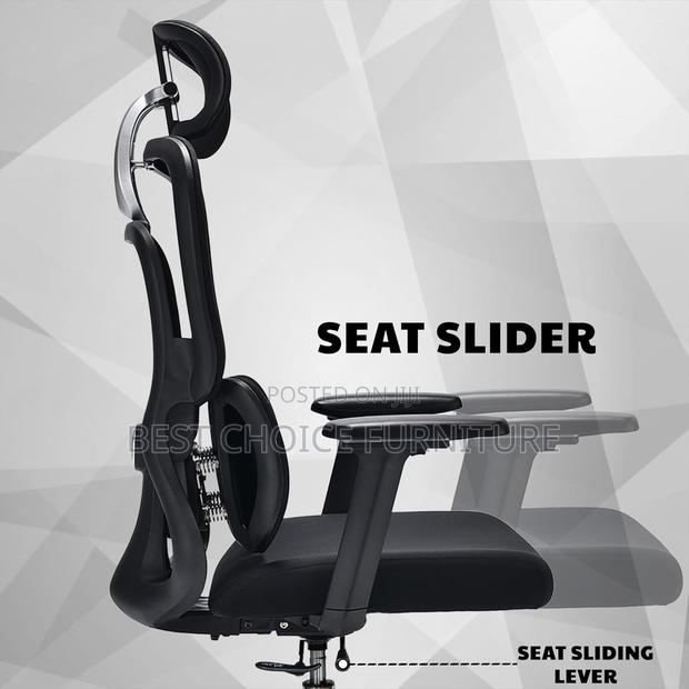 Office Chairs; Adjustable Executive Mesh Chair With Lumbar Support - thumbnail 6