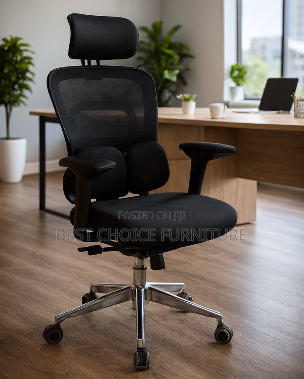 Office Chairs; Adjustable Executive Mesh Chair With Lumbar Support - thumbnail 14