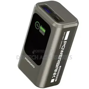Porodo 10000mah Mini Power Bank With Real Time Display - Grey