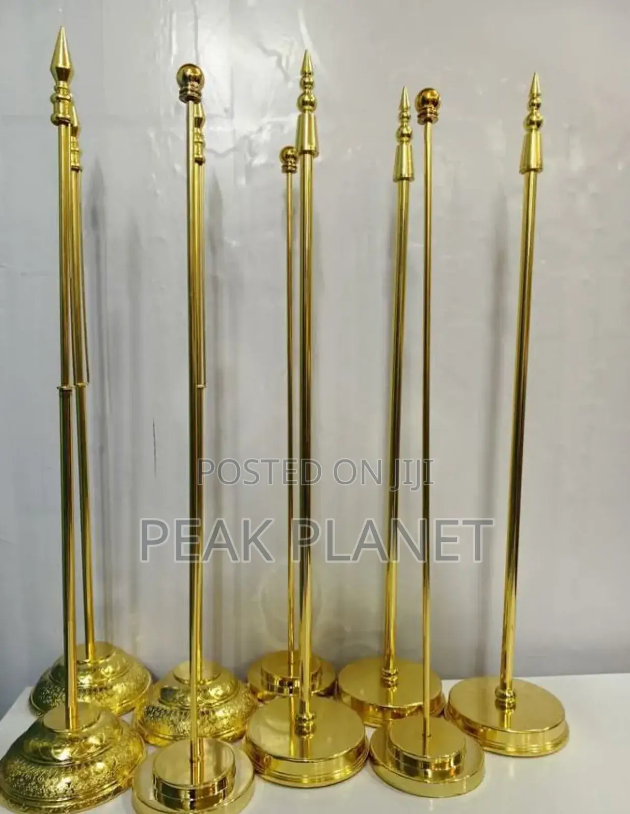 Gold Plated Flag Pole Stand