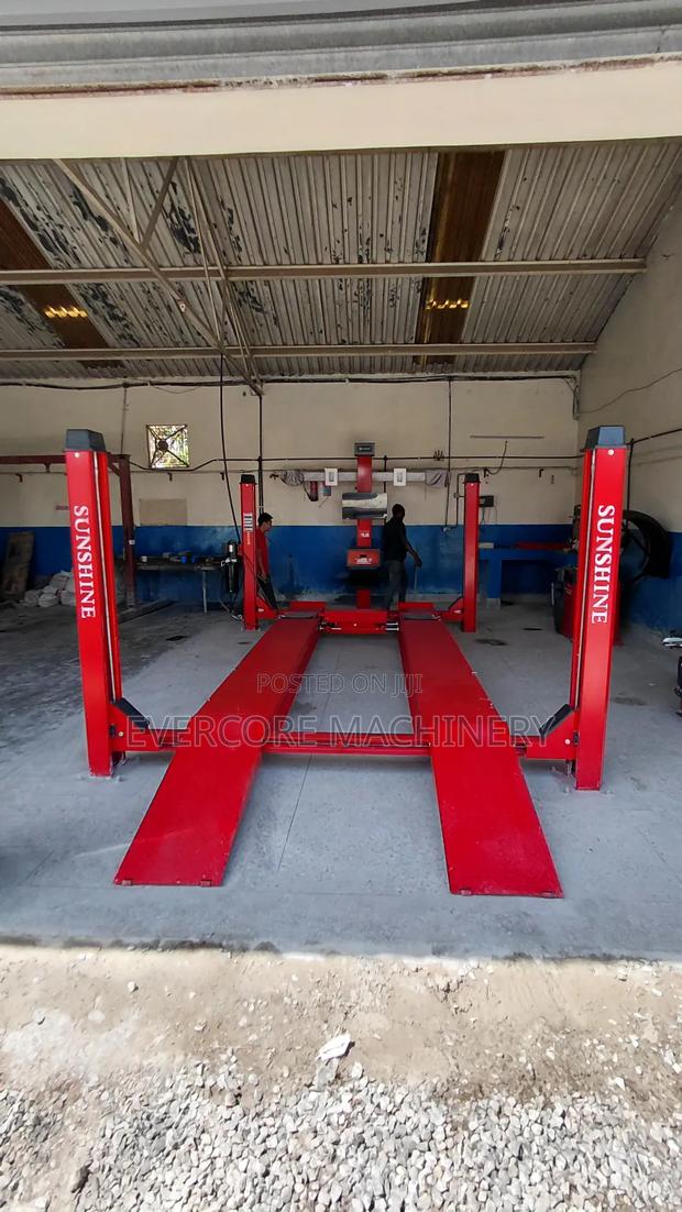 Four Post Car Lifter Machine With 3d Wheel Alignment Systems. - thumbnail 2