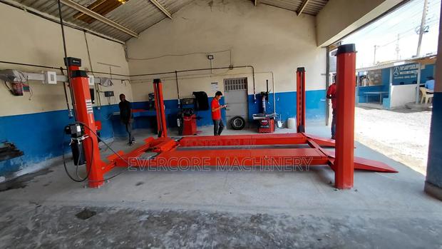 Four Post Car Lifter Machine With 3d Wheel Alignment Systems. - thumbnail 3