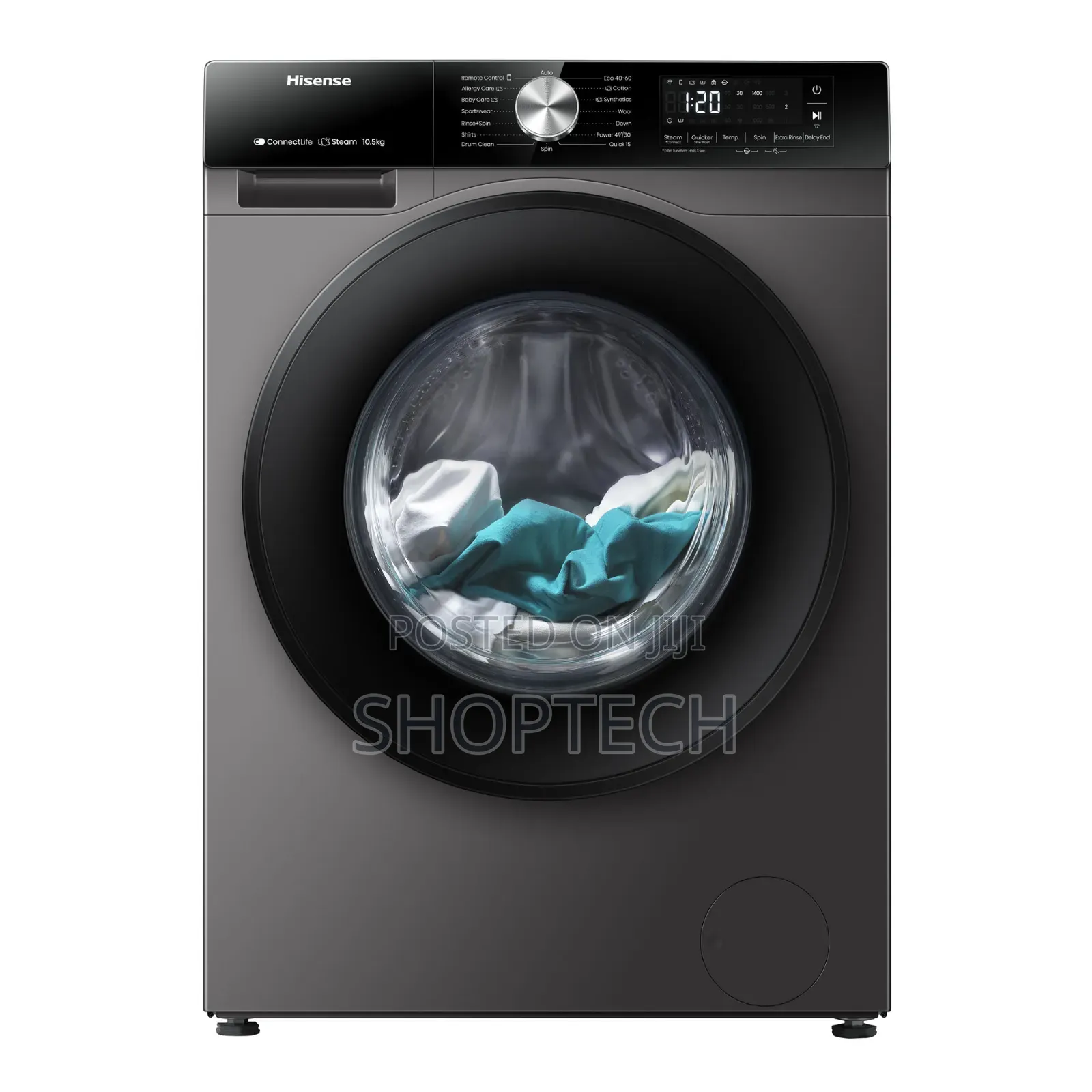 Hisense Front Load Washing Machine;
10.5kgs