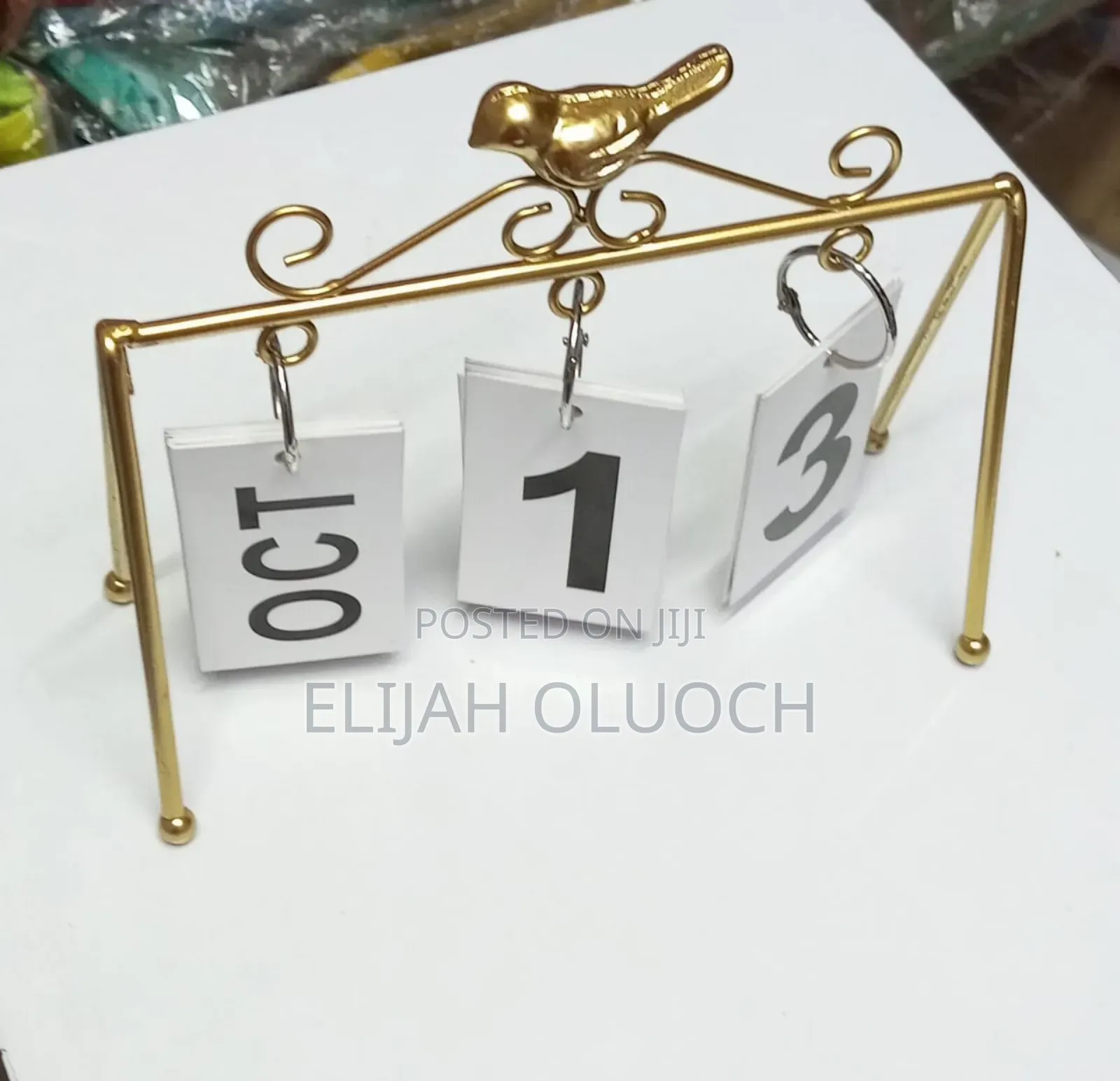 Desk Calendar Metal Craft Standing Flip