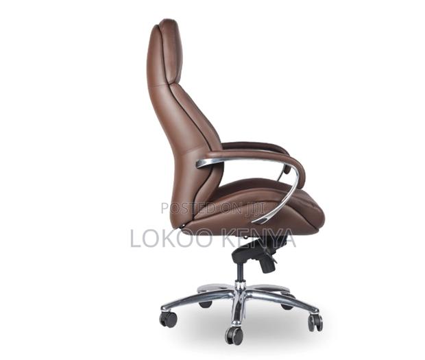 Office Chair; Leather High Back Ceo's Office Work Chair - thumbnail 11