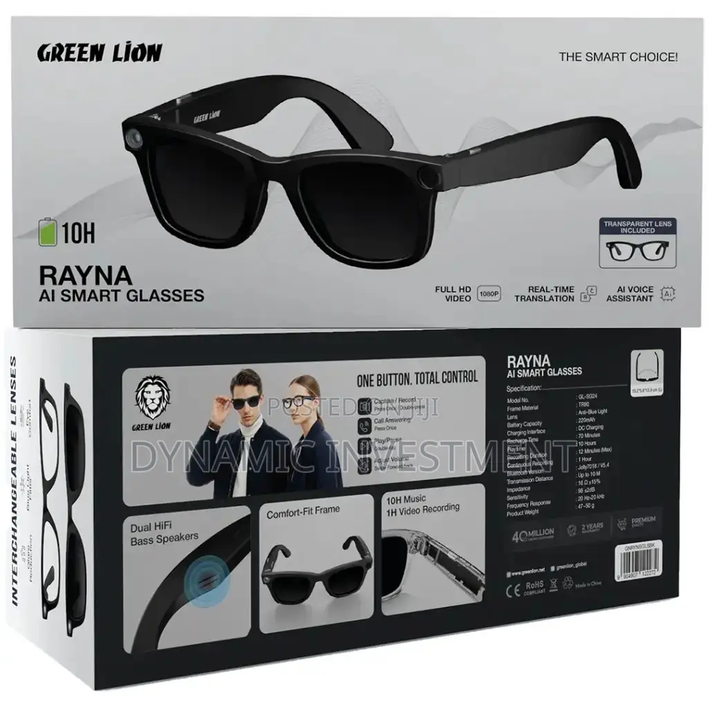 Green Lion Ai Smart Glasses With Chatgpt-Powered Ai Voice Assistant