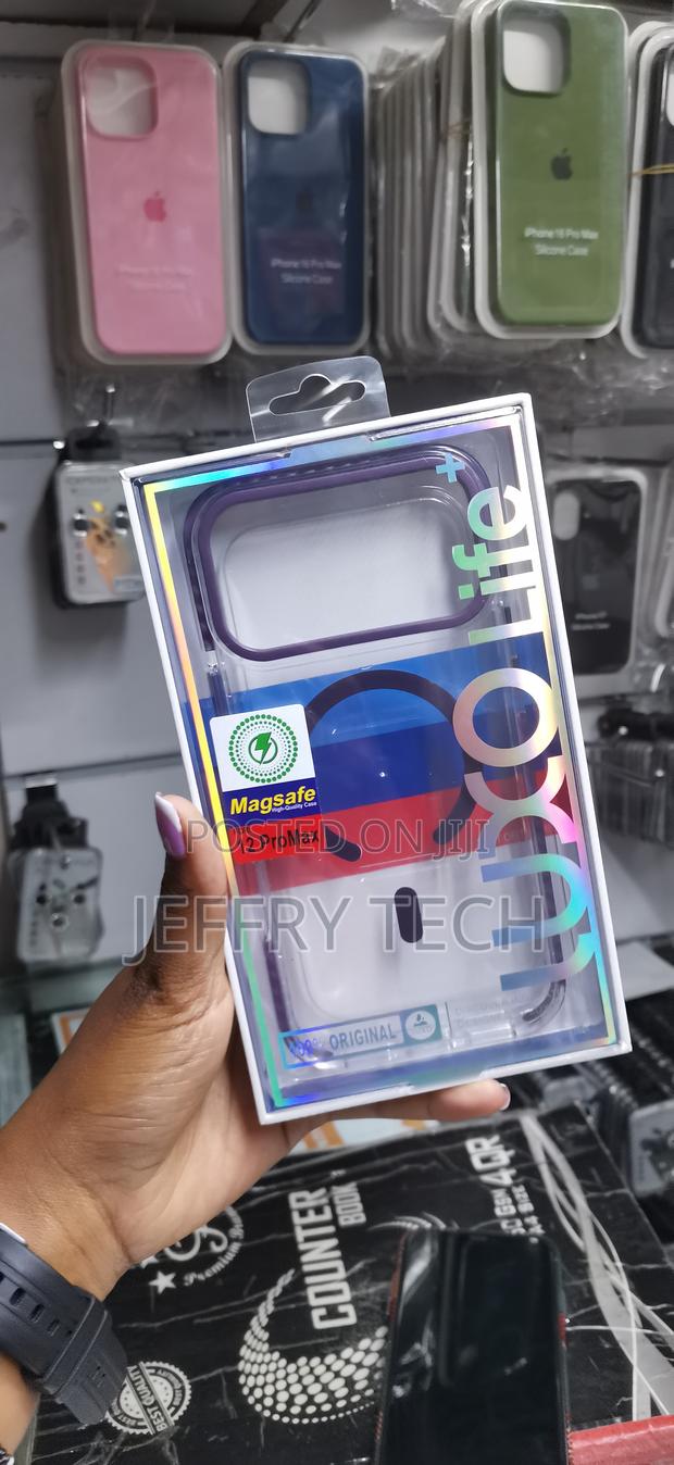 Ndcom for iPhone 12 Pro Max Clear Case With Magsafe Compatible-Purple - thumbnail 3