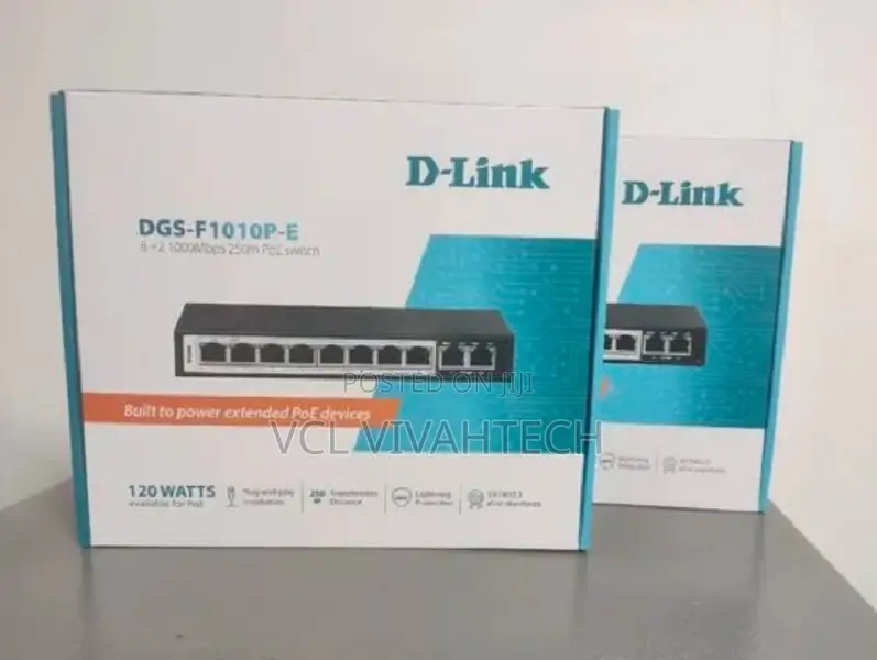 D-Link Switch With 8 Port Poe DGS-F1010p-E
