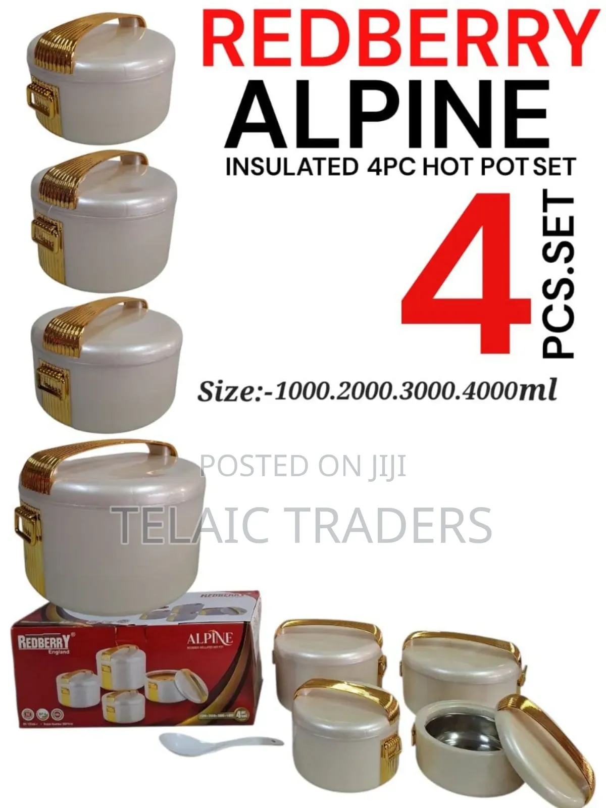 Redberry Premium Range Plastic Designer Hotpot