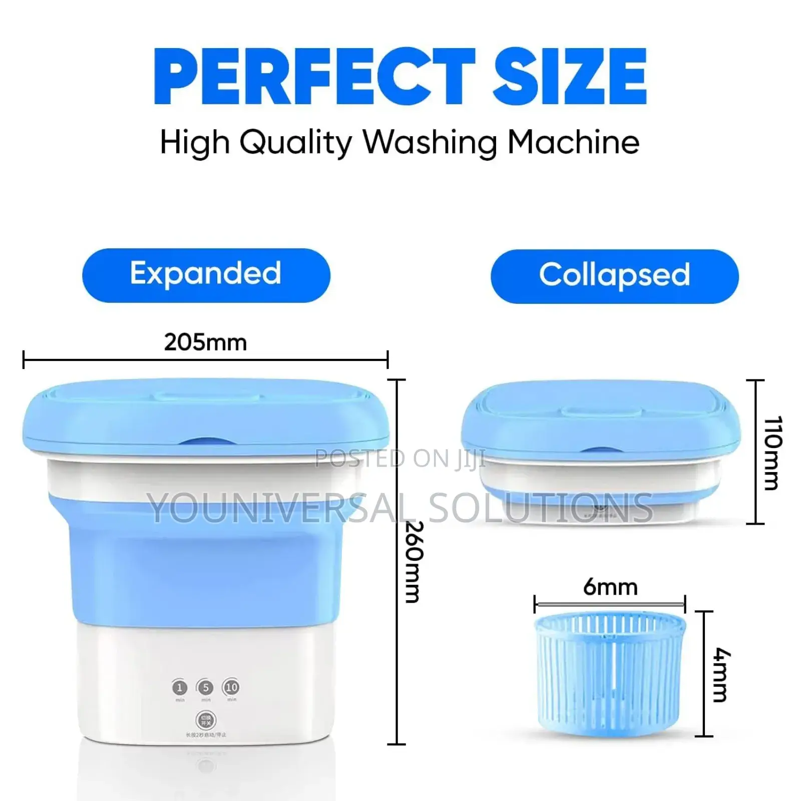 10l Collapsible Mini Washing Machine With Dryer