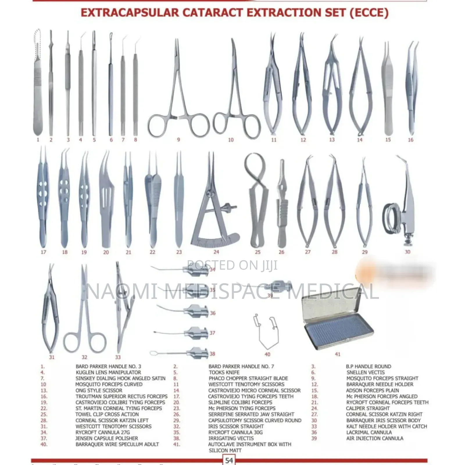 Stainless Steel Cataract Set