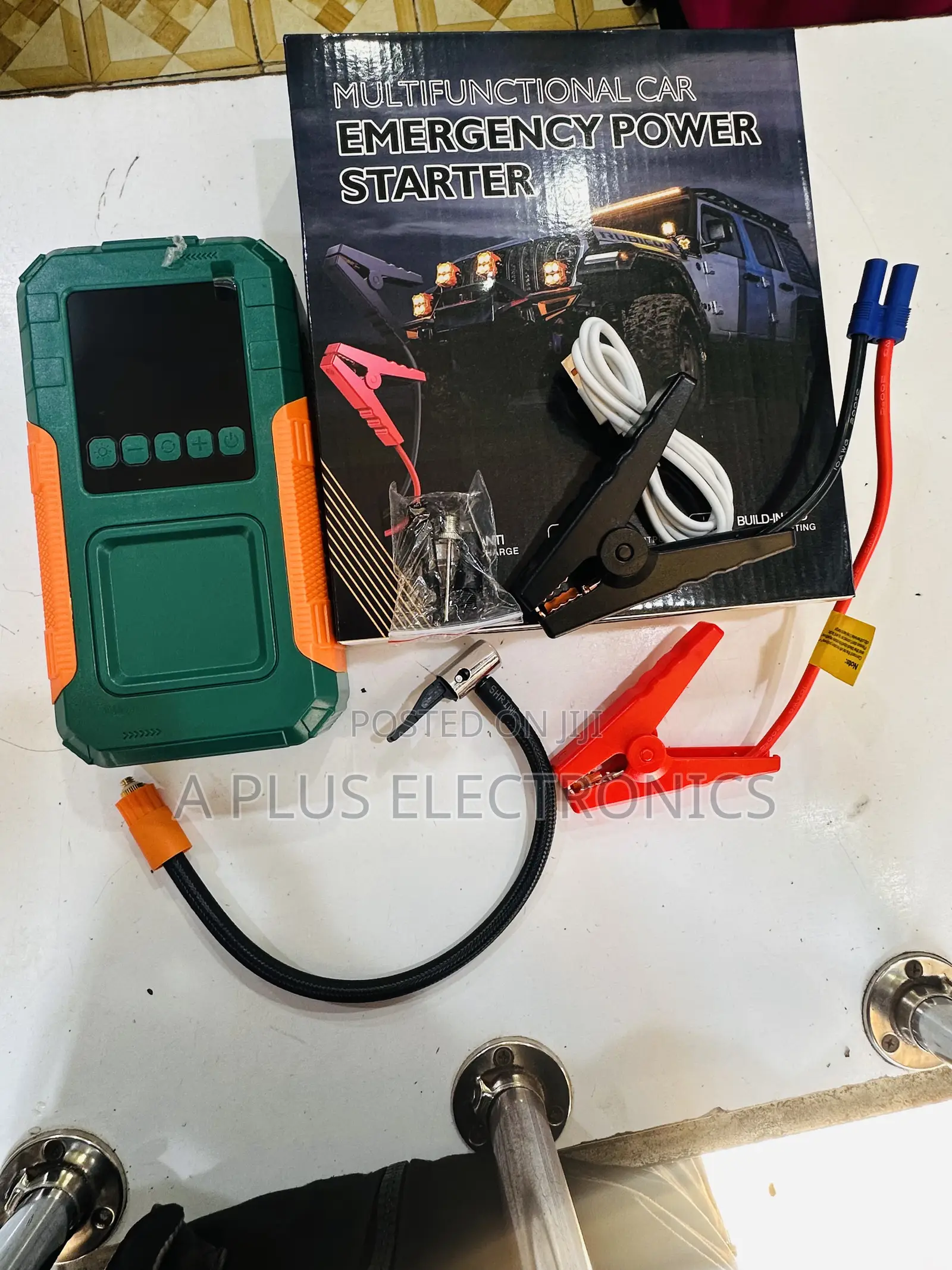 Vq201 Jumpstarter + Tyre Inflator – Digital Air Compressor With Led