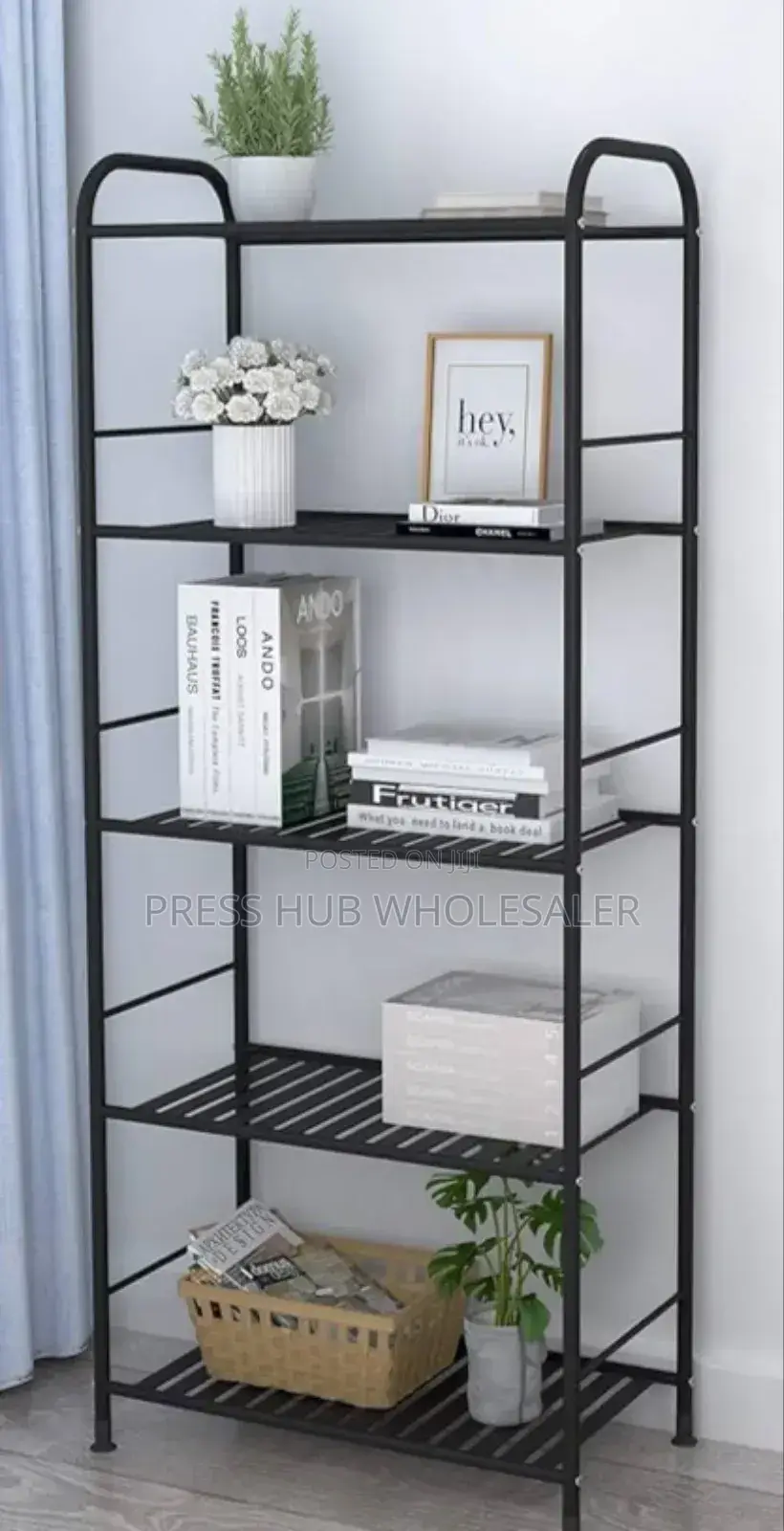 5-Tier Metallic Rack: 