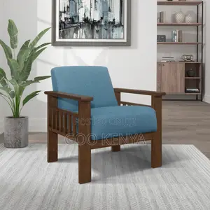Home Chair; Solid Wood Office Lounge Chair With Comfortable Thick Foam