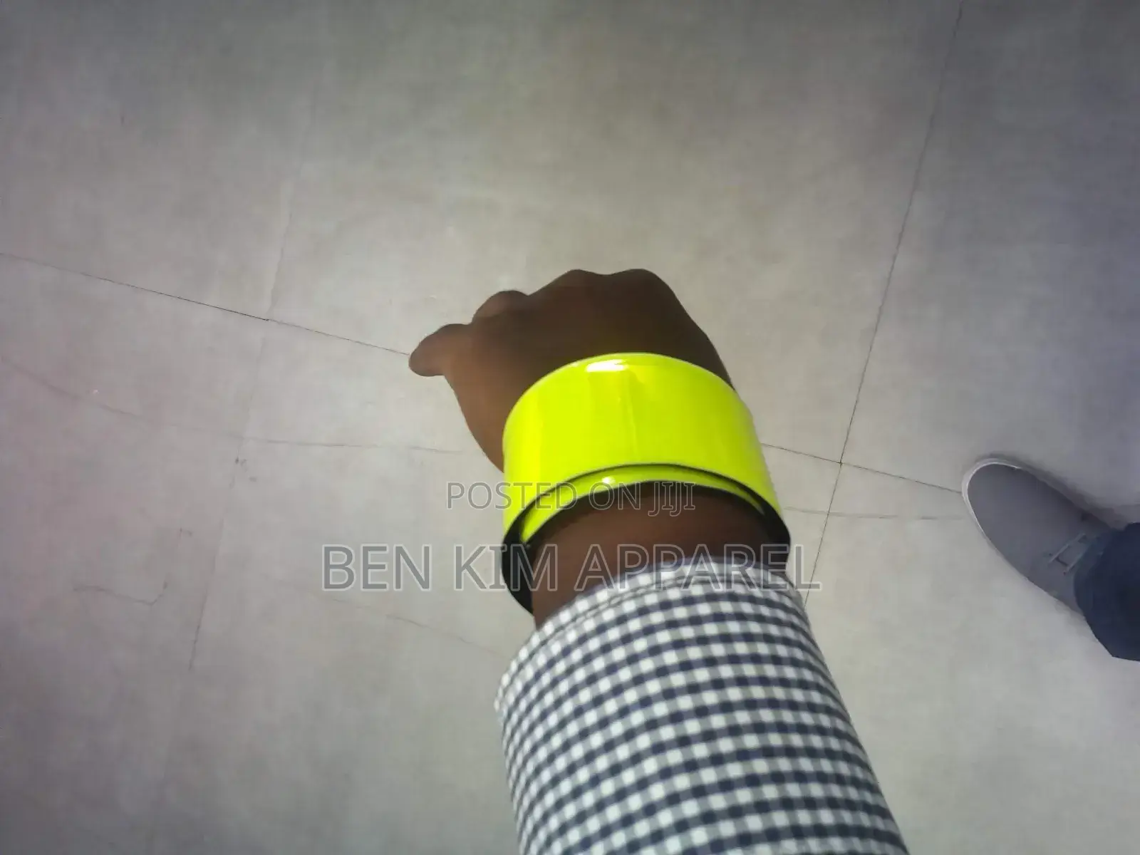 Armband or Ankle Wear Reflector Band Neon Yellow