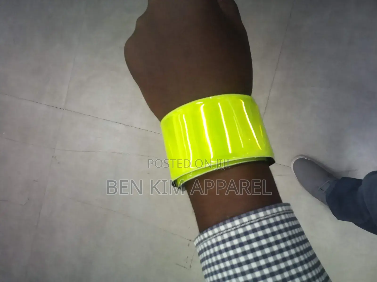 Armband or Ankle Wear Reflector Band Neon Yellow