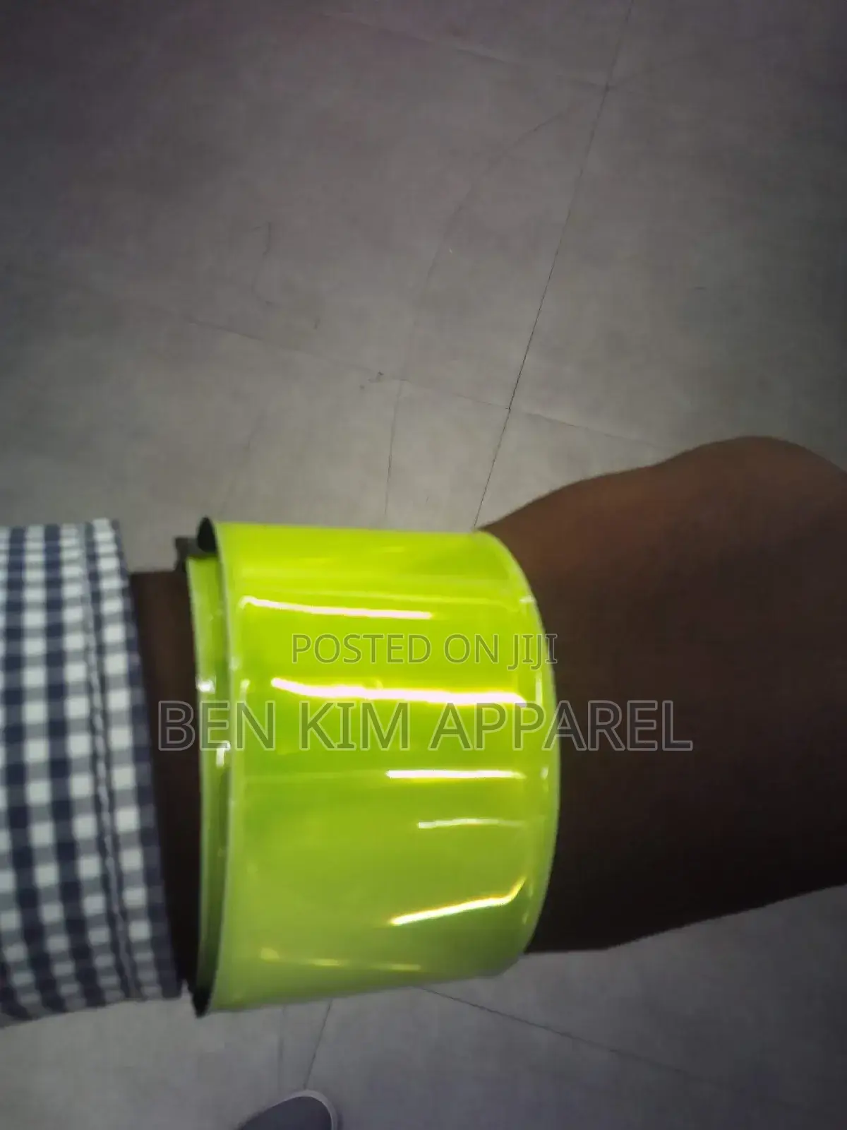 Armband or Ankle Wear Reflector Band Neon Yellow