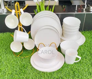 Hot Cake White Plain Dinner Set in Stock