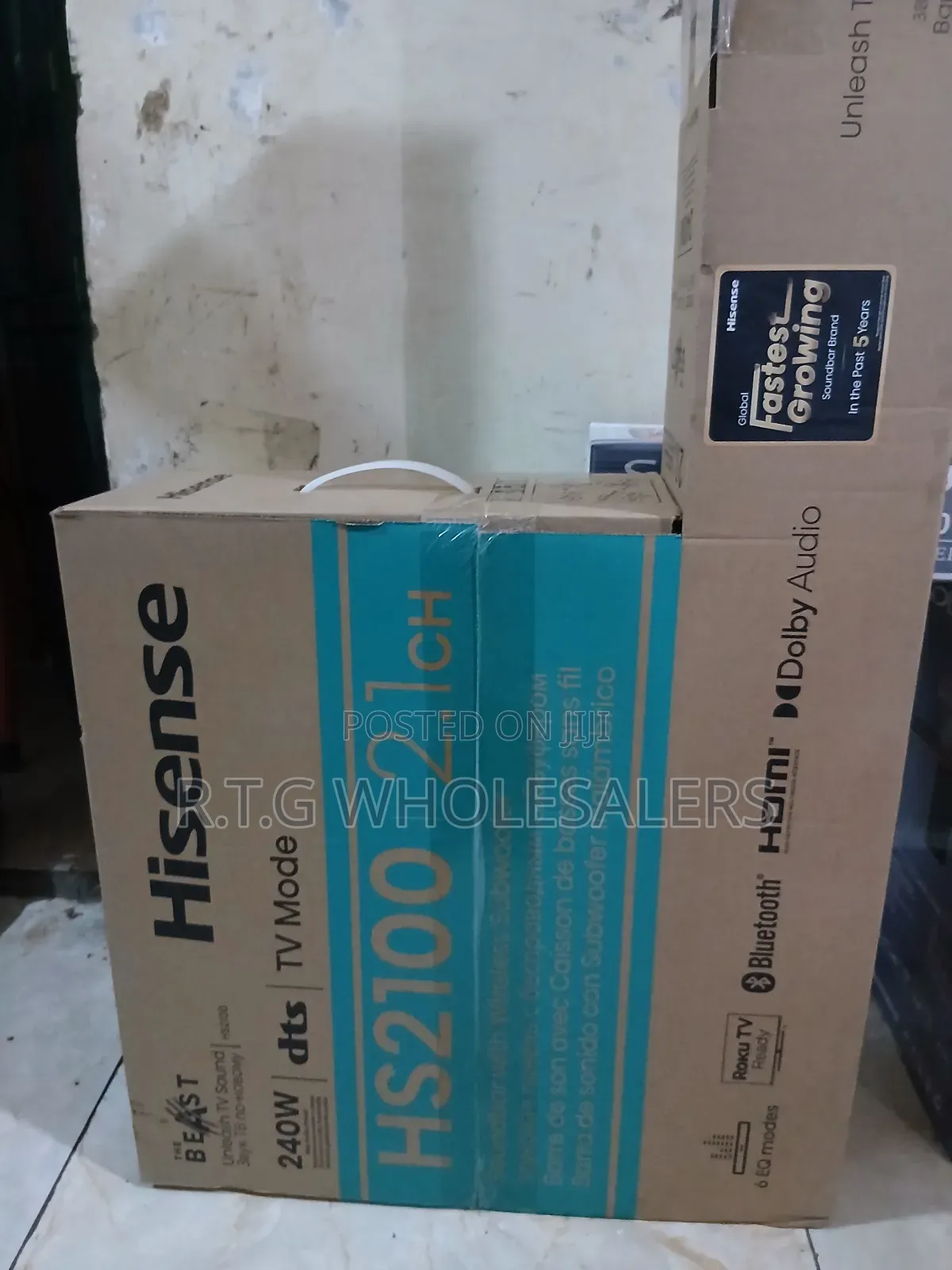 Hisense Hs2100 240w 2.1 Ch Soundbar With Wireless Subwoofer