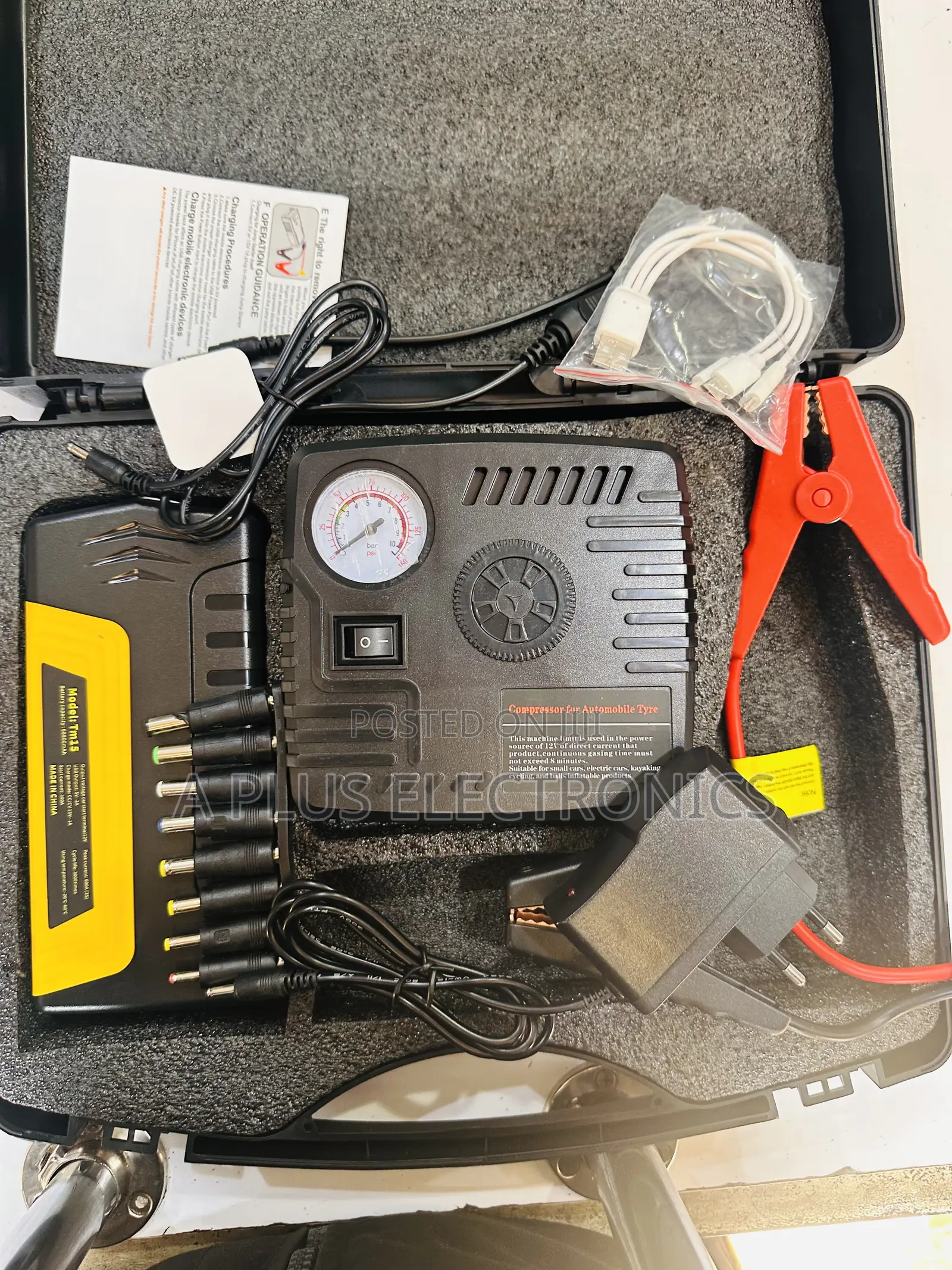 Tm15 Jumpstarter With Compressor for Tyre Inflation–Portable Power