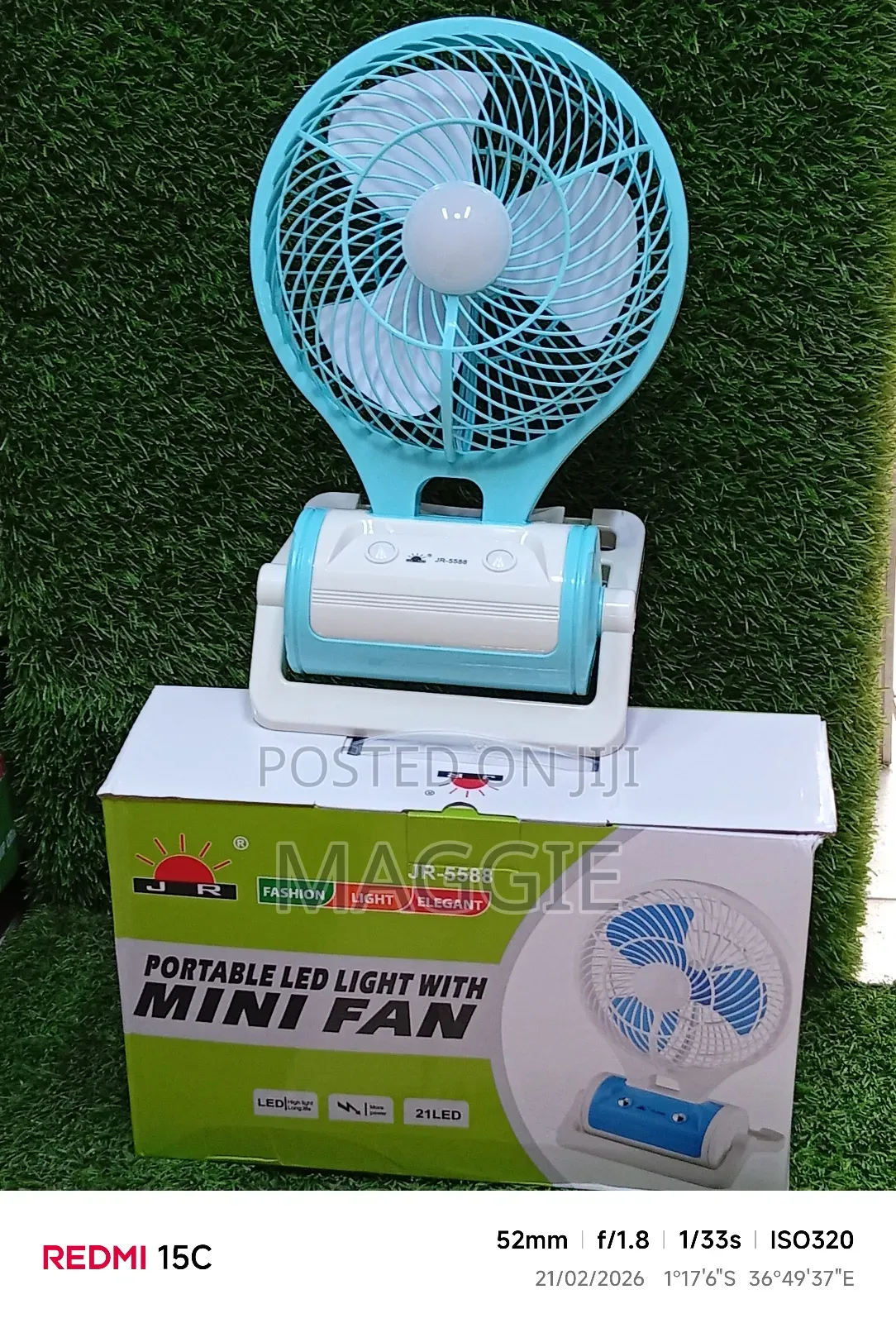 Portable Led Light With Mini Fan