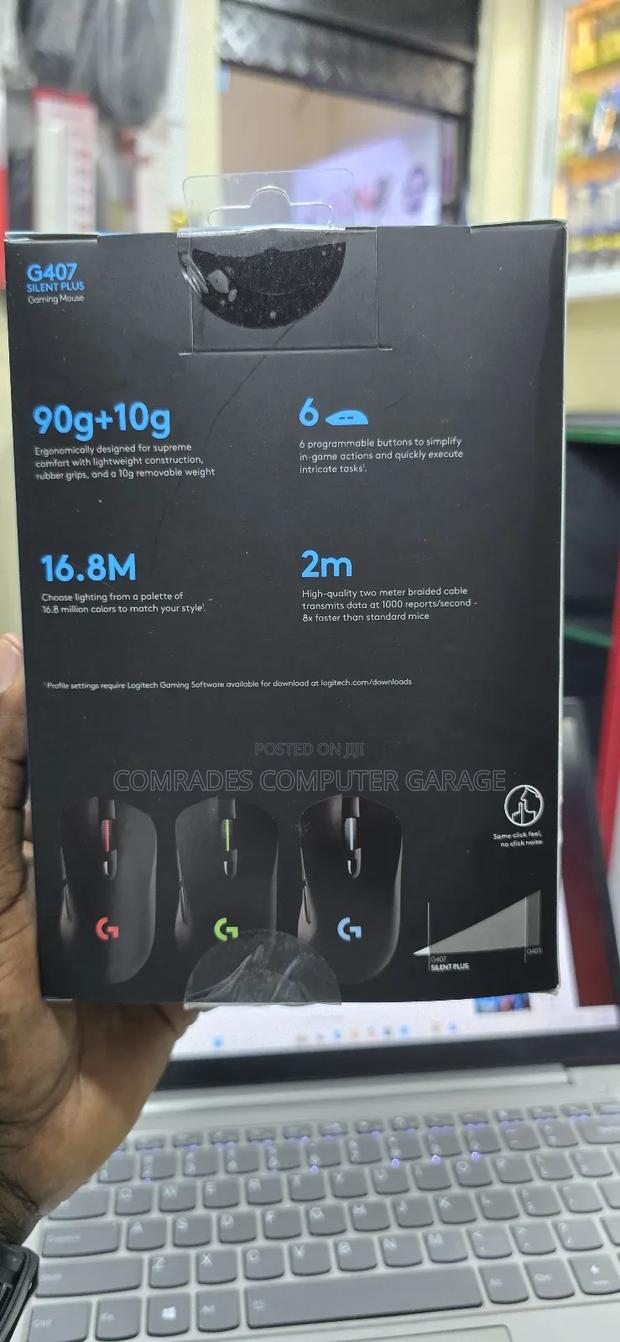 G407 Hero Silent Gaming Wired Mouse. - thumbnail 3