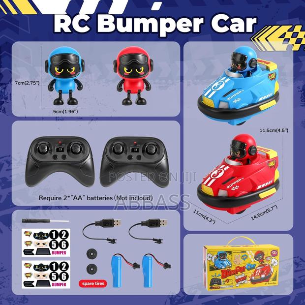 2-Player Rc Bumper Cars – Ejectable Drivers Lights - thumbnail 6