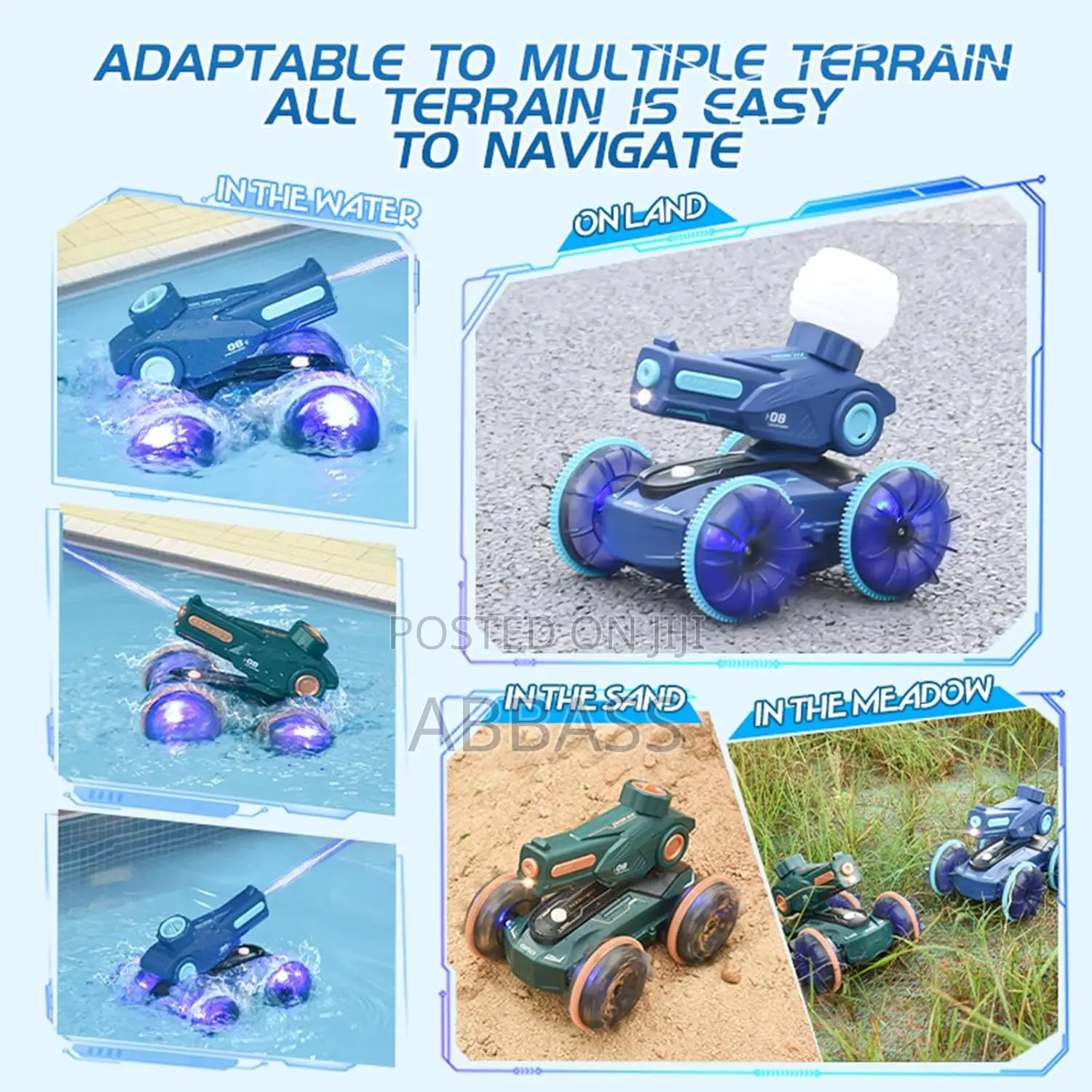 Amphibious Rc Stunt Car Boat – 4wd 360° Gesture Control
