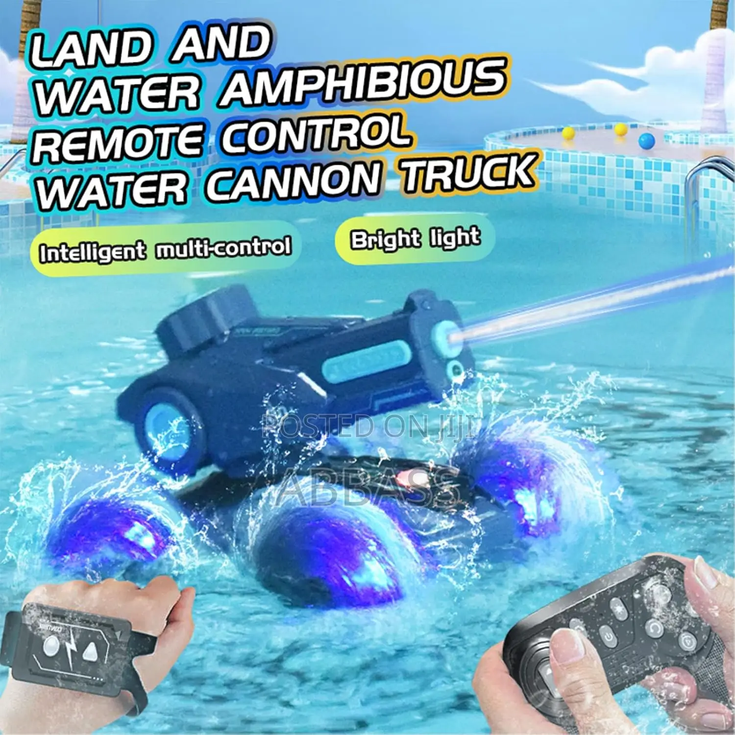 Amphibious Rc Stunt Car Boat – 4wd 360° Gesture Control