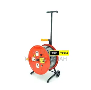 2.5mm X 50m Extension Cable Reel With Switch and 3 Sockets