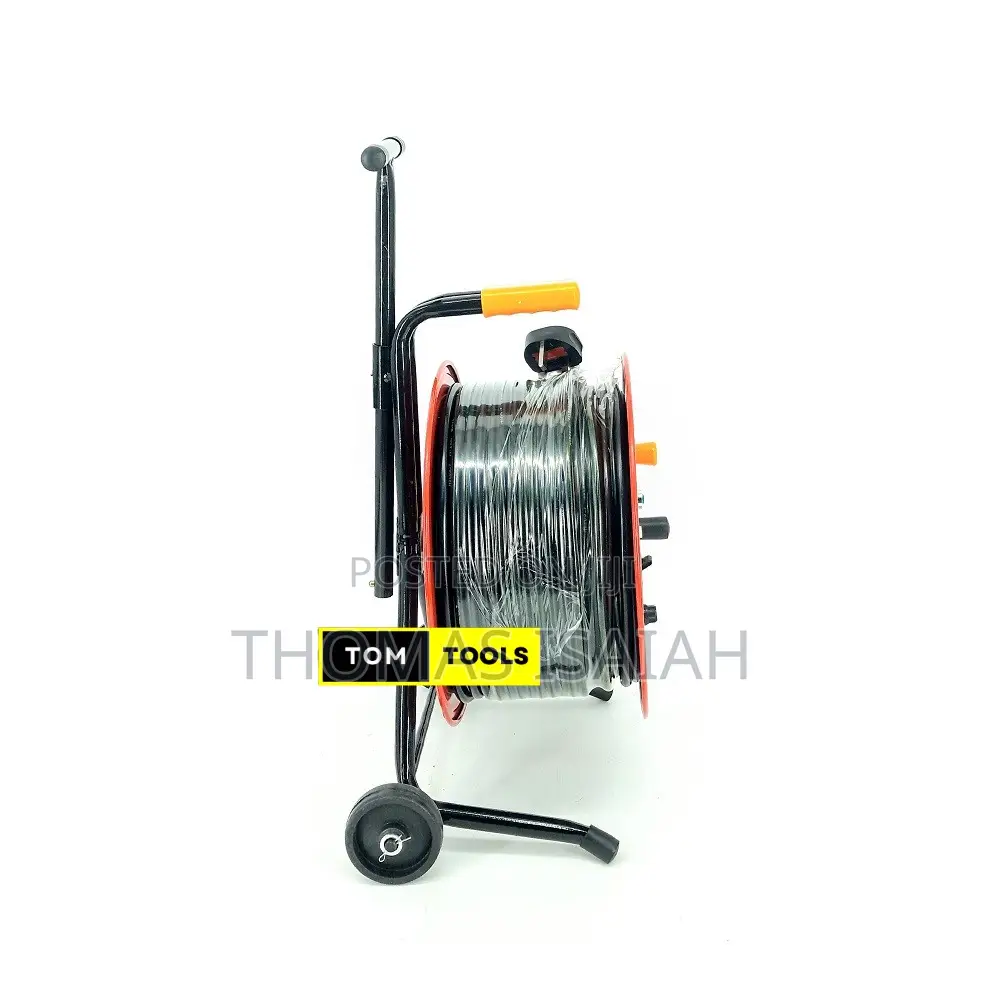 2.5mm X 50m Extension Cable Reel With Switch and 3 Sockets