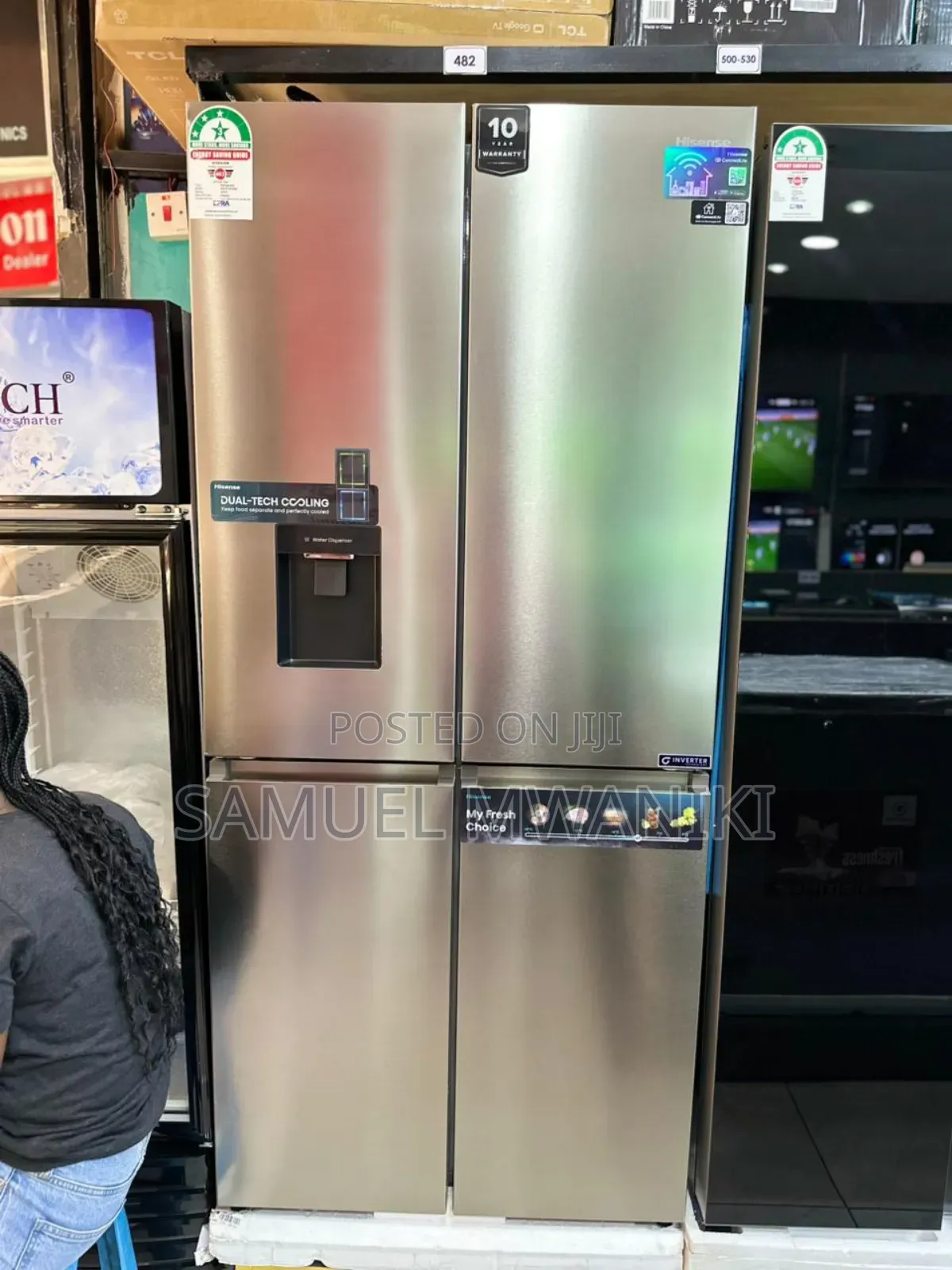 Hisense 470 Liters 4 Door Fridge Water Dispenser No Frost Latest