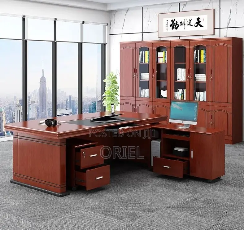 Office Desk : Executive L-Shaped Office Assistant Manager Desk