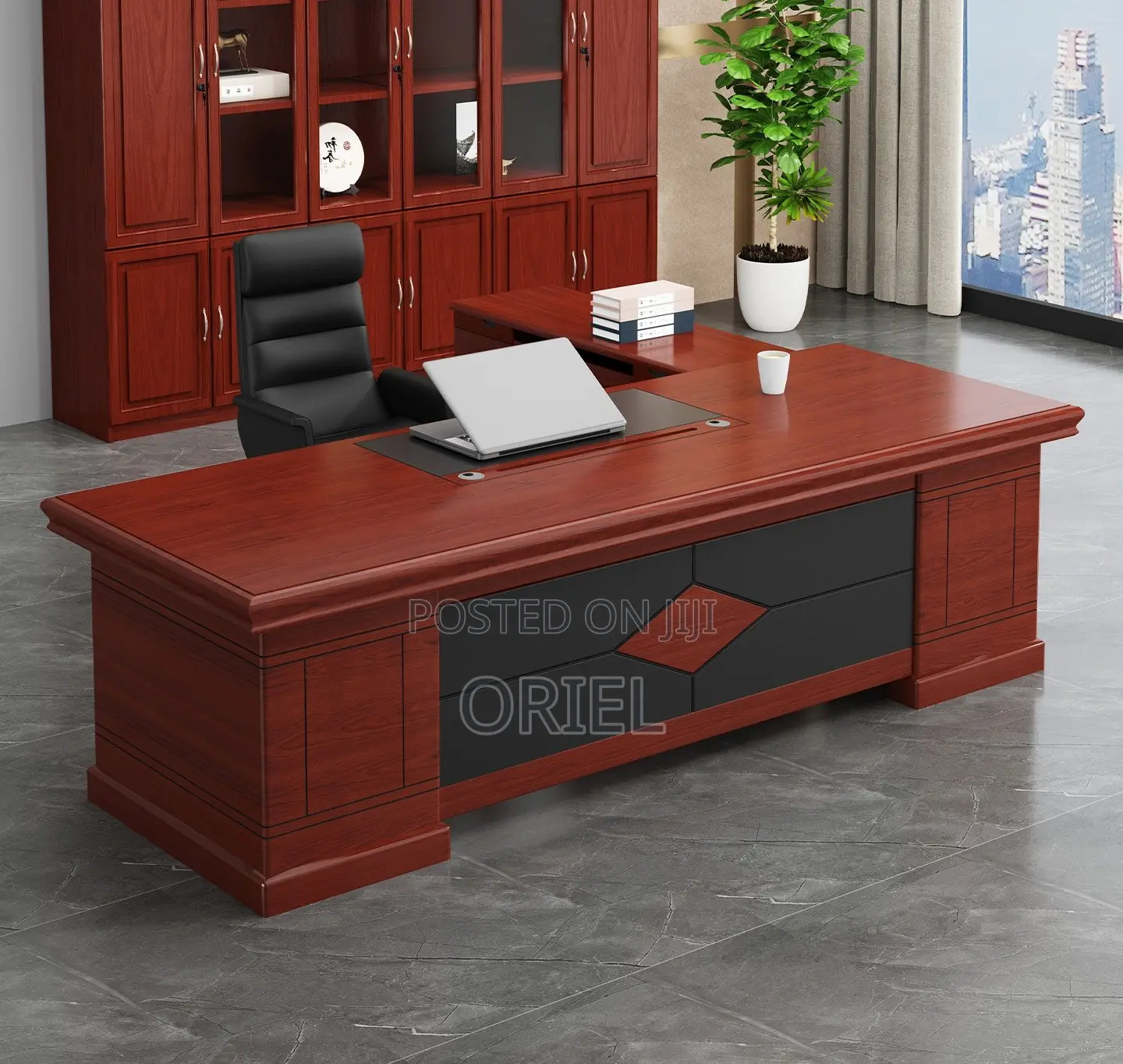 Office Desk : Executive L-Shaped Office Assistant Manager Desk