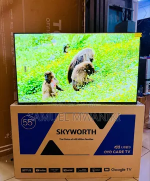 Skyworth 55" Uhd Google Tv Smart With Eye Care Frameless Bluetooth