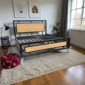 Rustic Smart Metal Bed Combo