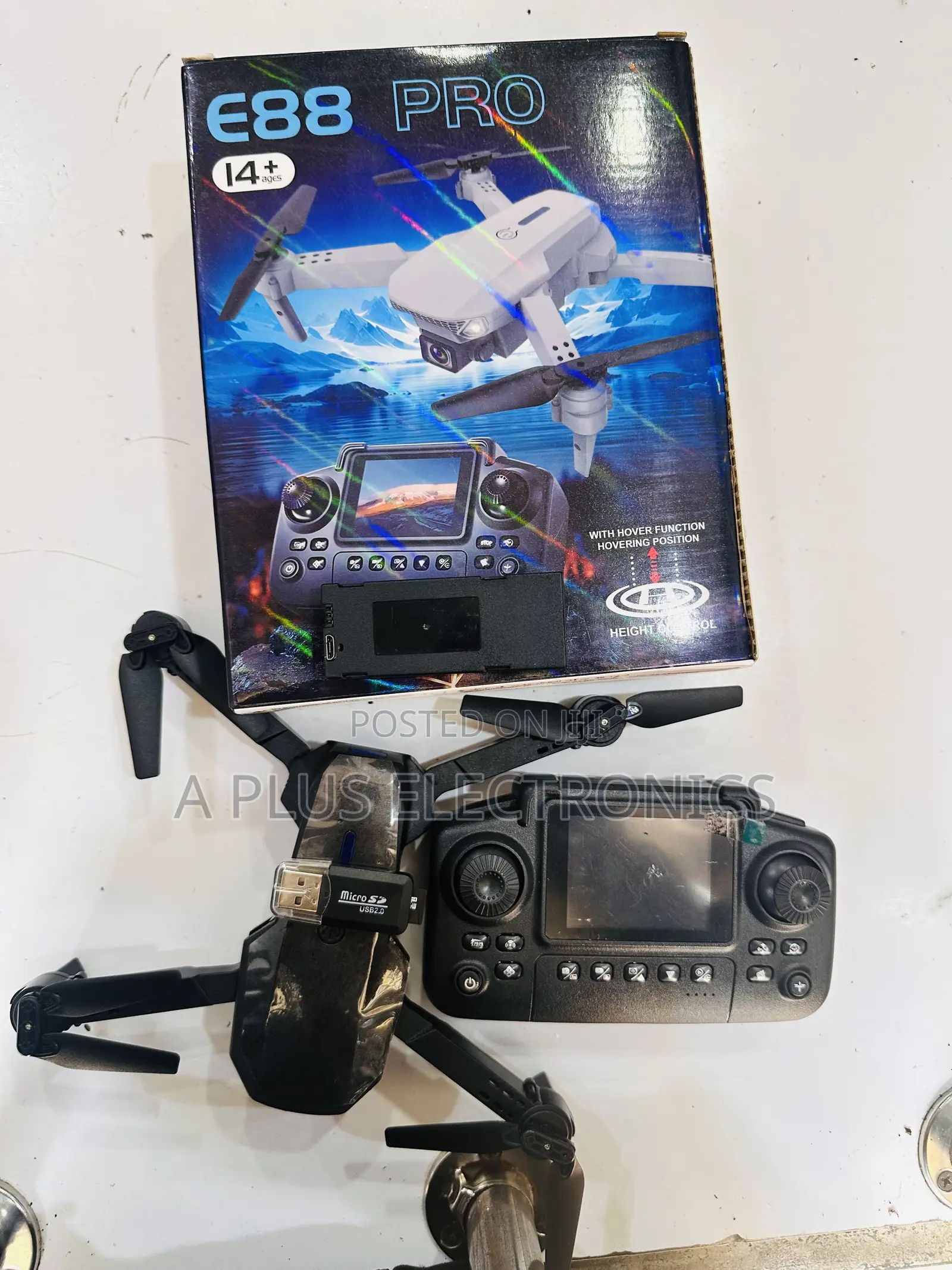 E88 Pro Drone (With Camera and Screen) – GPS Auto-Follow Feature