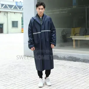 *Adult Raincoat With Cap and Reflector
