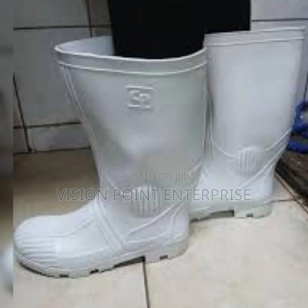 White Gumboots Heavy Duty