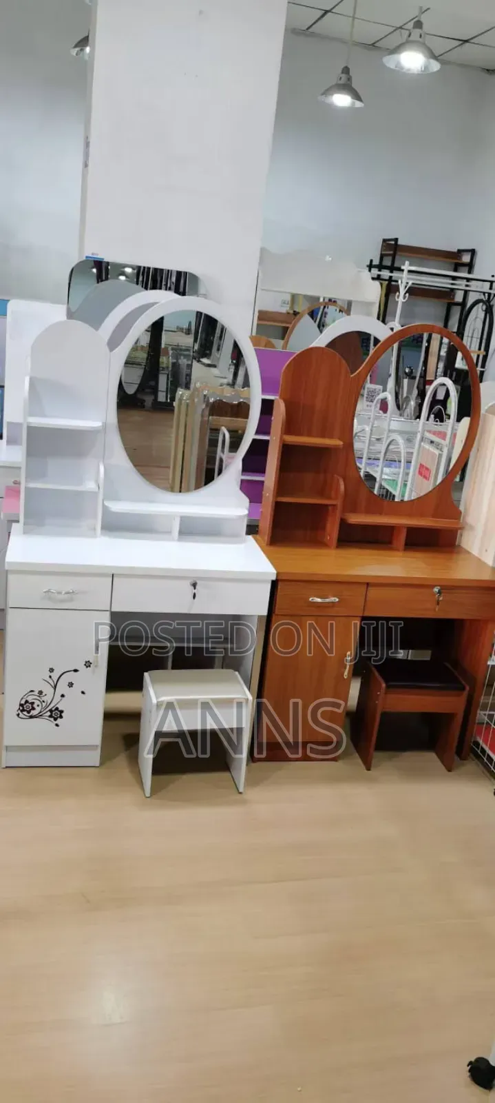 Executive Dressing Table (White and Brown)