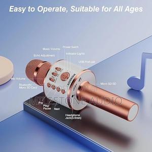 Bonaok Wireless Bluetooth Karaoke Microphone,3-in-1 Portable Handheld - thumbnail 2