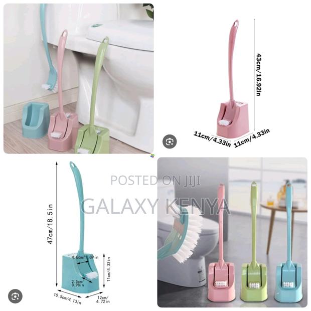 Double Sided Toilet Brush With Matching Stand - main view