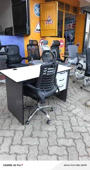 1.2 Mtr Office/ Study Desk+ High Back Headrest Chair