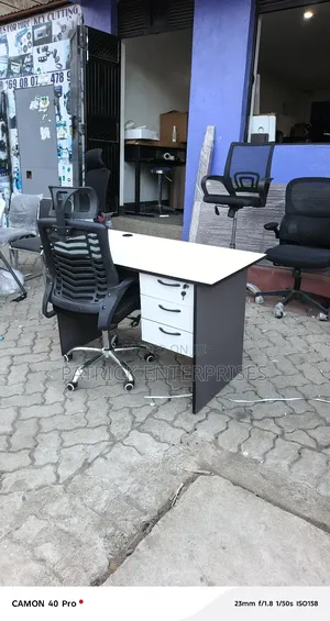 1.2 Mtr Office/ Study Desk+ High Back Headrest Chair