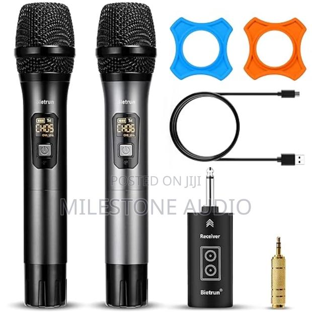 Wireless Microphone With Bluetooth, Professional Uhf Dual Handheld - main view