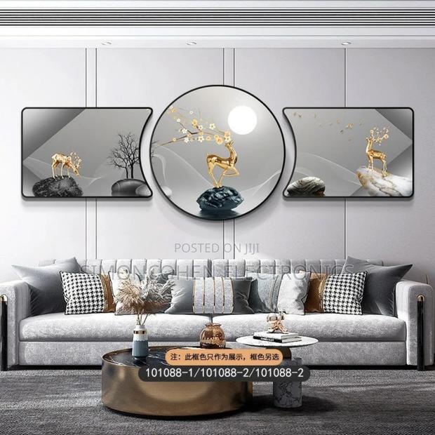 3pcs Crystal Porcelain Decorative Painting