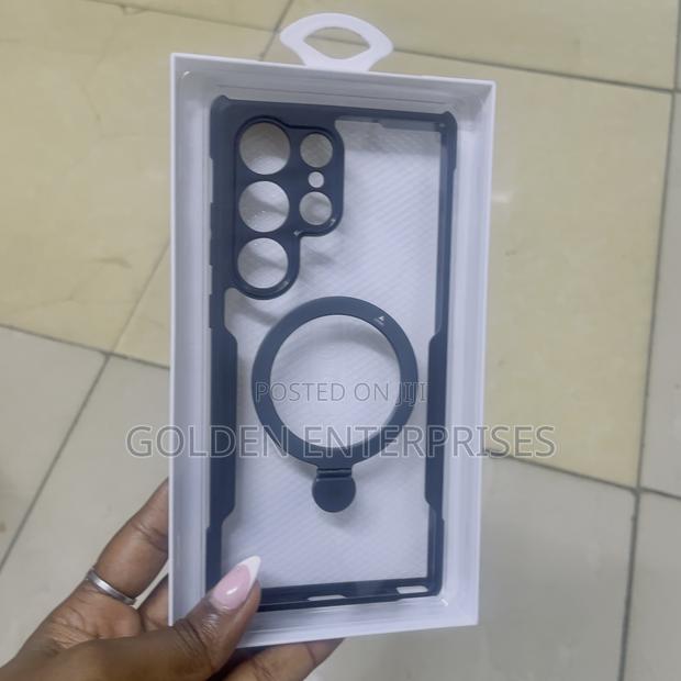S25 Ultra Clear Case Cover With Stand Back Cover