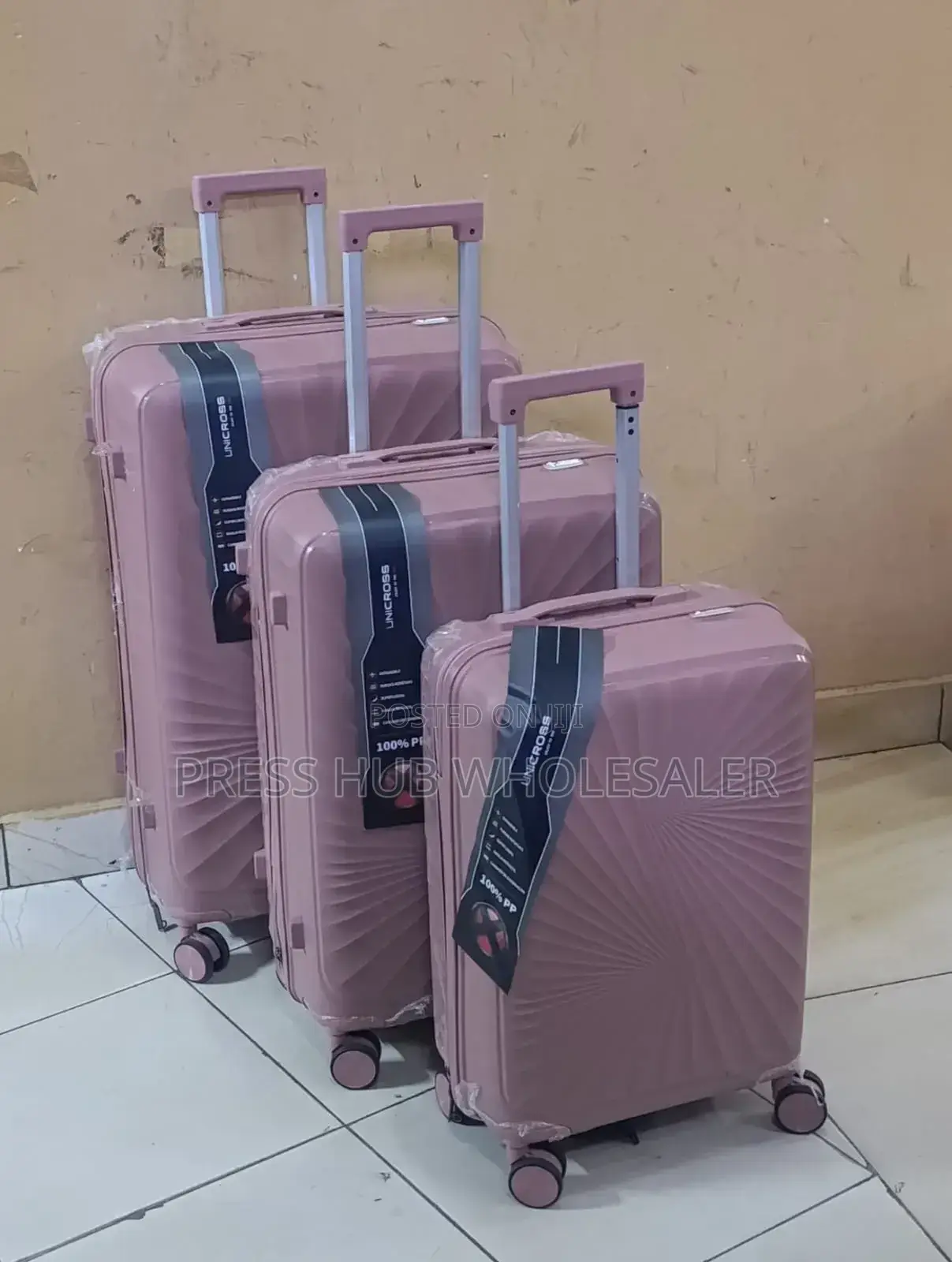 Rubber 3-in-1 Set Suitcase