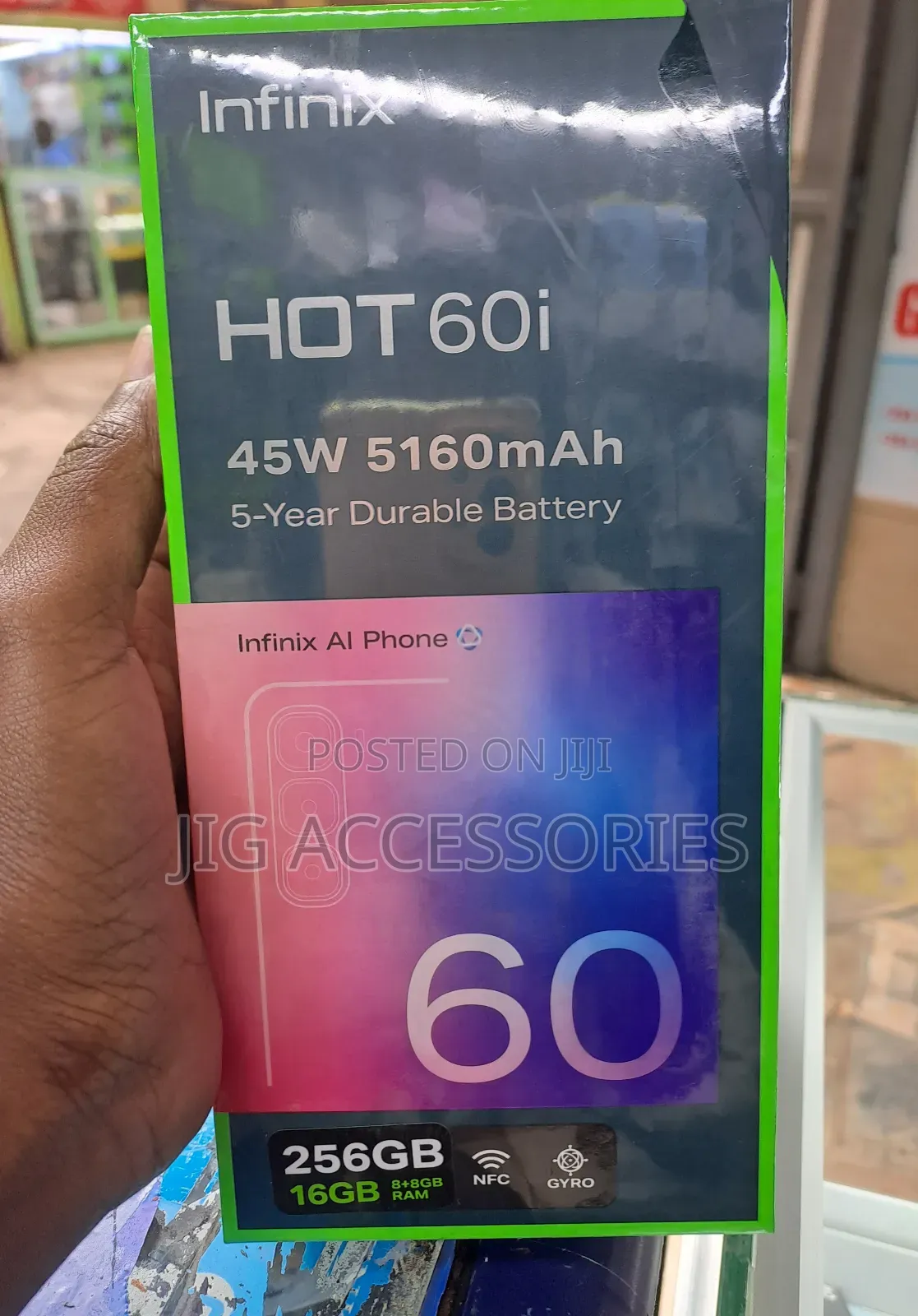 New Infinix Hot 60i 256 GB Black