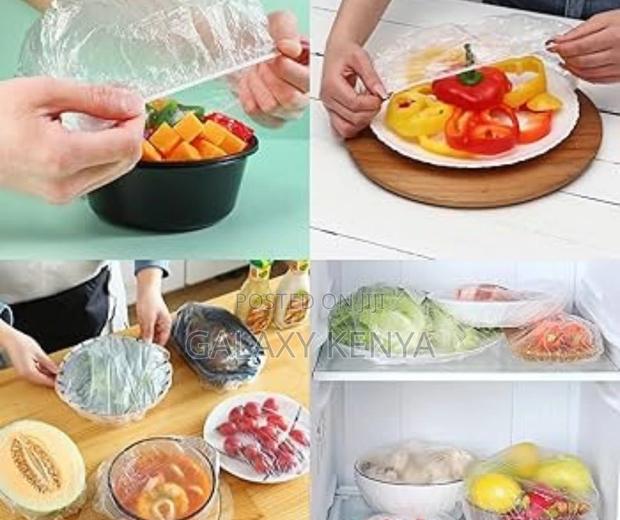 100pc Pack of Clear Stretching Food Covers - thumbnail 6
